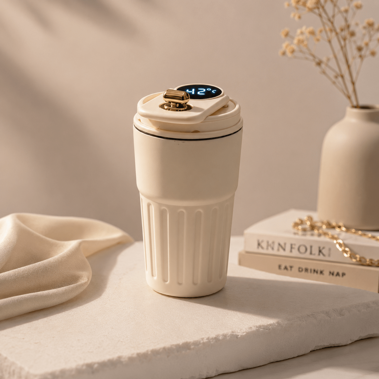 Nori Zen Cup Iconic White Sensation by Nori Zen Cup - Insulated Smart Coffee Tumbler